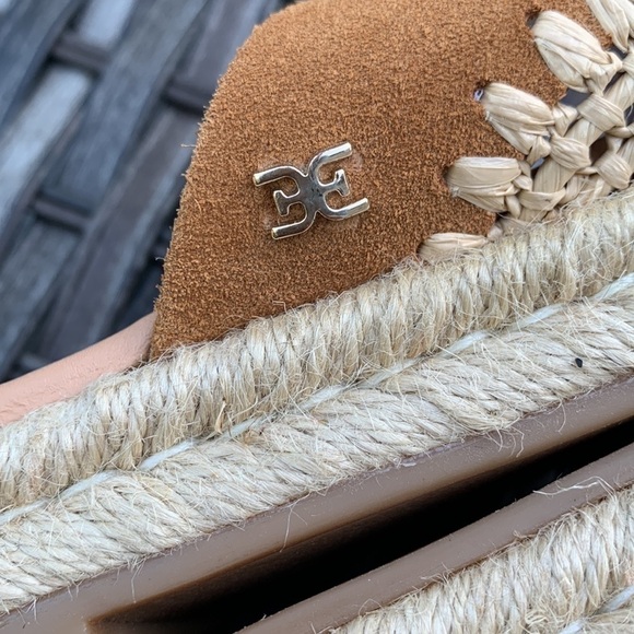 LIKE NEW Sam Edelman Austin Suede Espadrille Mules - Caramel - Picture 5 of 15